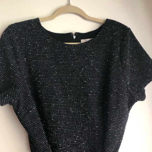 NWT LOFT Textured Velvet Belted Midi Dress - Picture 3 of 9